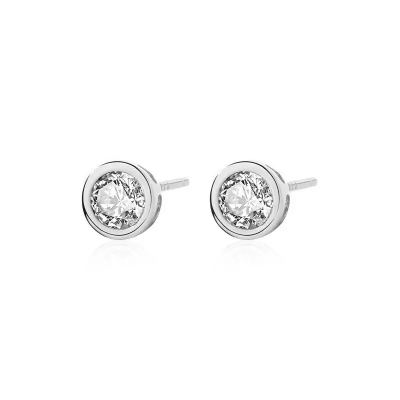 Lab Grown Diamond Rub Over Set Stud Earring - 0.20 Carat / 9k Yellow Gold: the shop's own photo