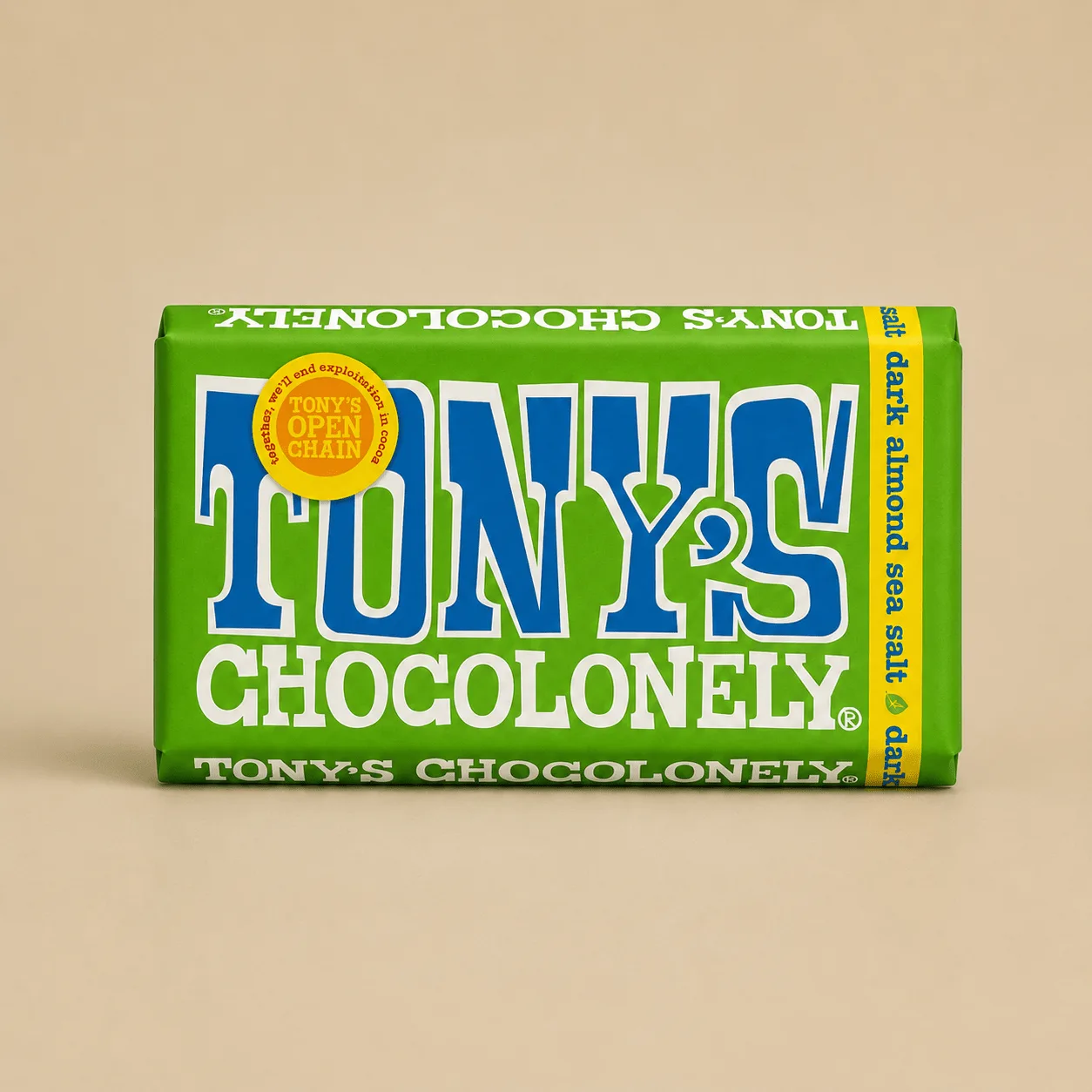 Tony's Chocolonely Dark Almond Sea Salt: the shop's own photo