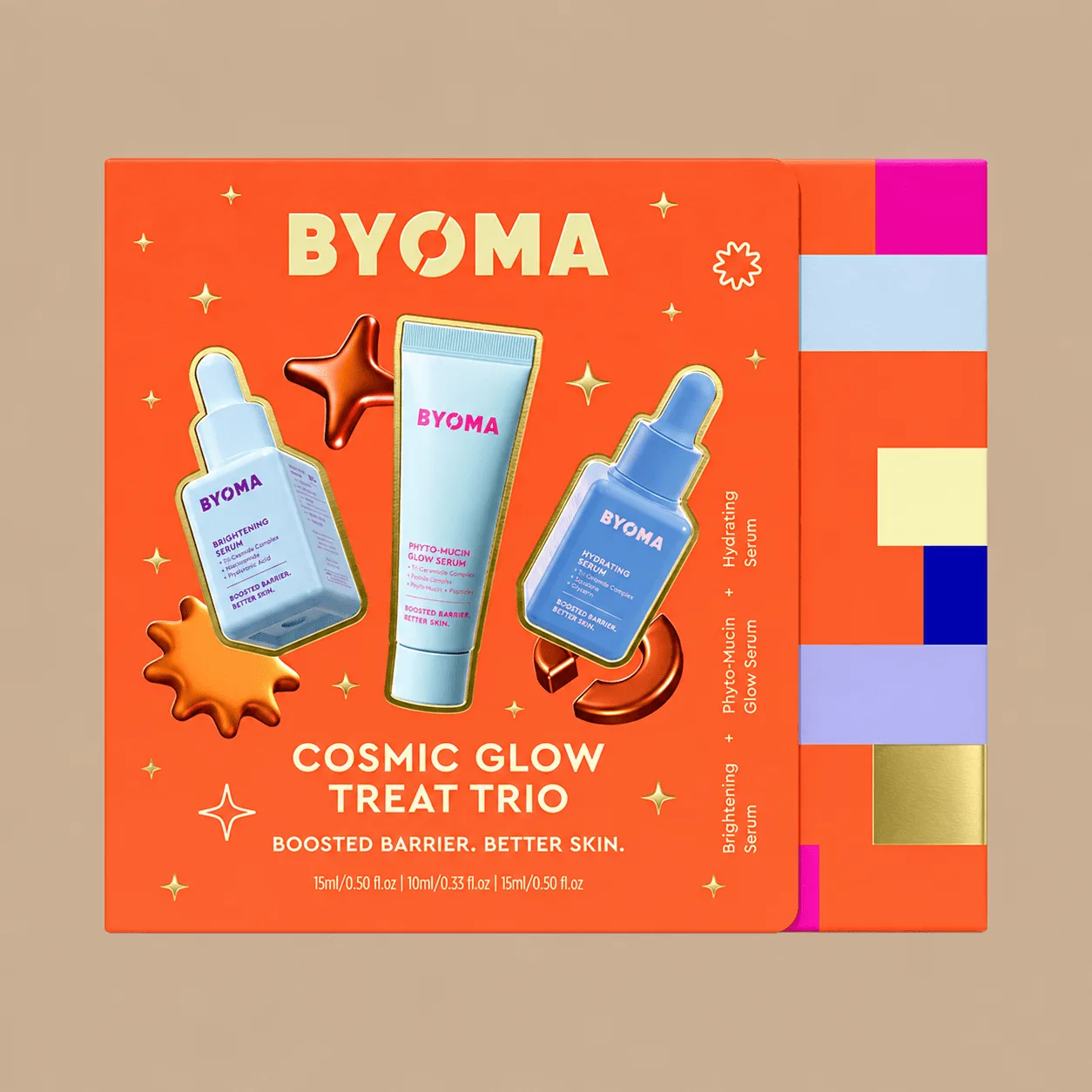 BYOMA Cosmic Glow Treat Trio: the shop's own photo