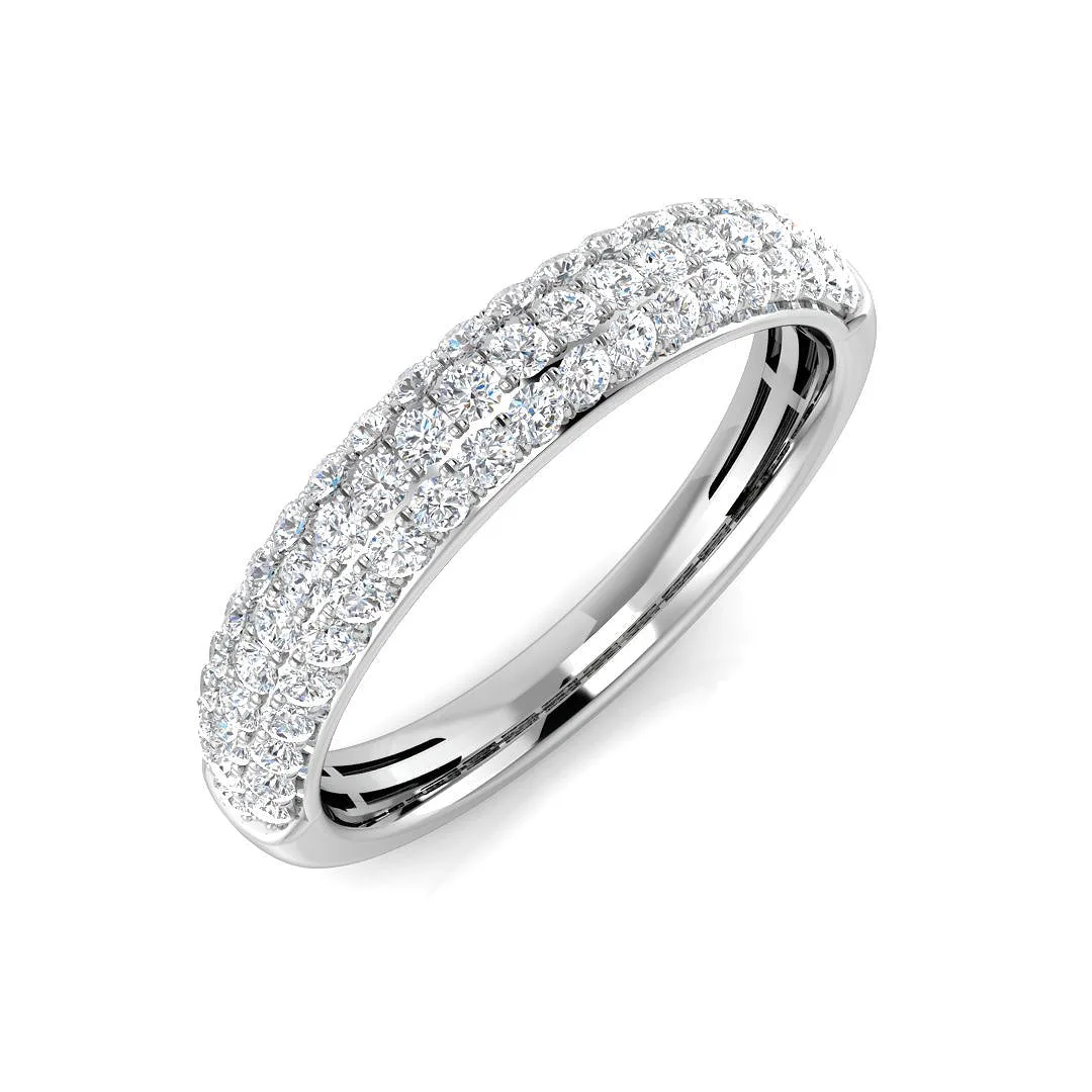 0.35-0.50ct Lab-Grown Round Cut D/VVS Diamond Half Eternity Ring - 18k Yellow Gold / 0.50 Carat: the shop's own photo