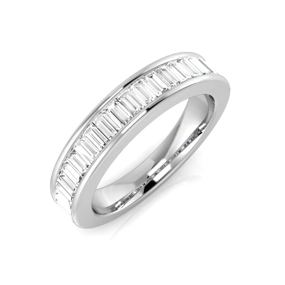0.50-1.50ct Lab-Grown D/VVS Baguette Cut Diamond Channel Set Half Eternity Ring. - 18k Yellow Gold / 0.75 Carat: the shop's own photo