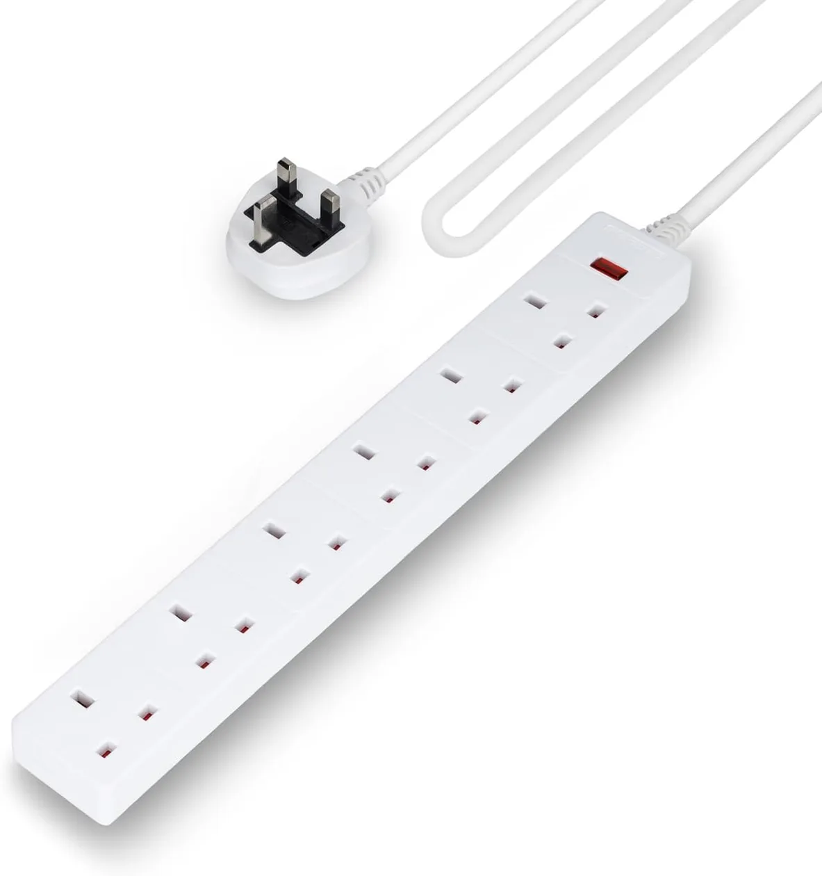 6 Gang Extension Lead, 10M Cable 6-Way Plug Extension Cable: the shop's own photo