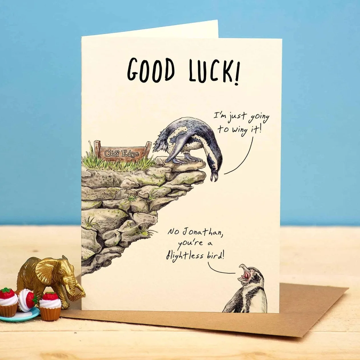 Flightless Bird Card - Good Luck Card: the shop's own photo