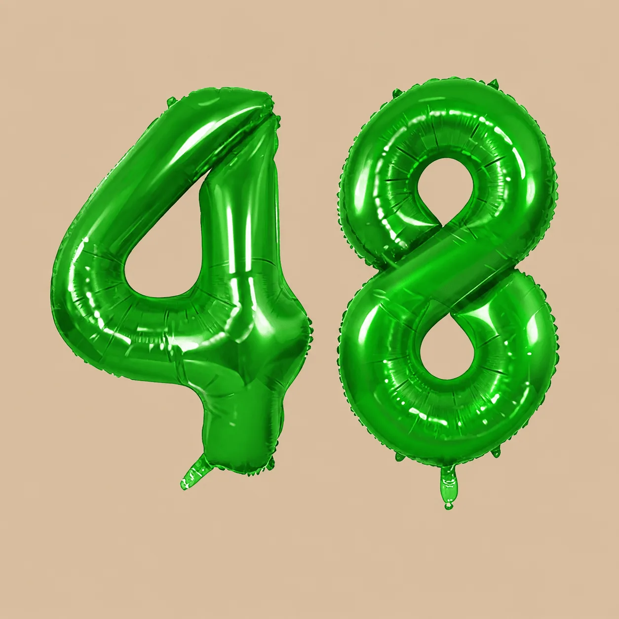 48th Birthday Fruit Green Number Balloons: the shop's own photo