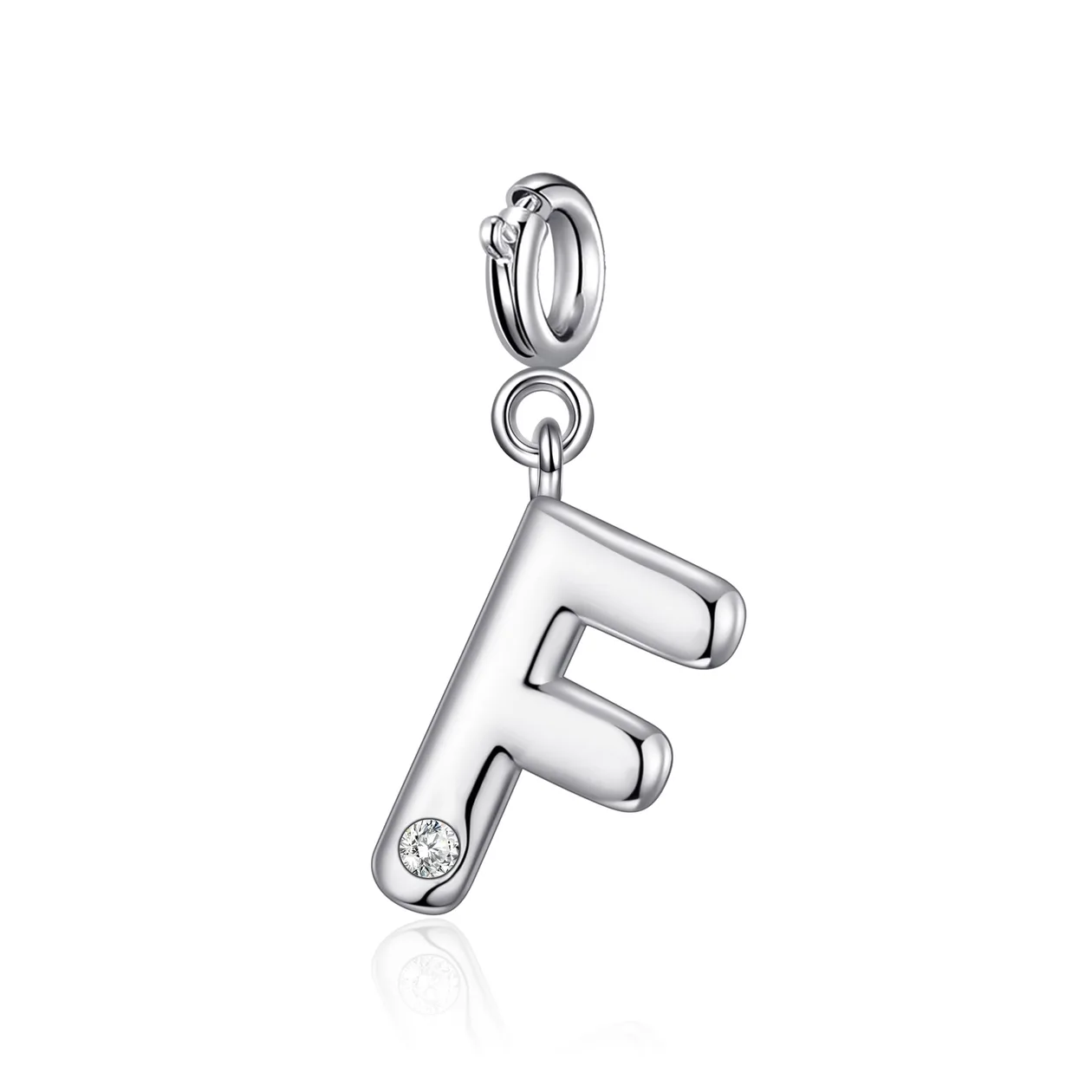 Clip On Initial Charms Letter A-Z Created with Zircondia® Crystals: the shop's own photo