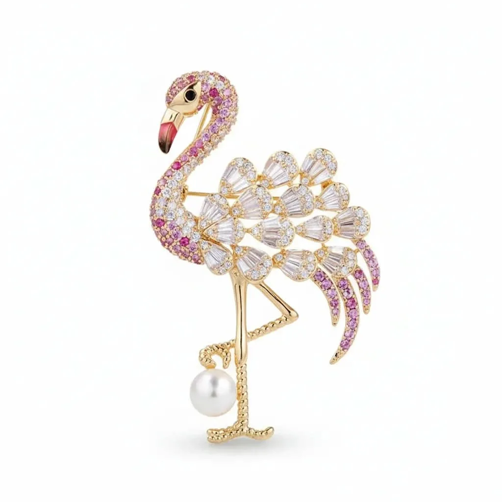 Flamingo Freshwater Pearl Brooch: the shop's own photo