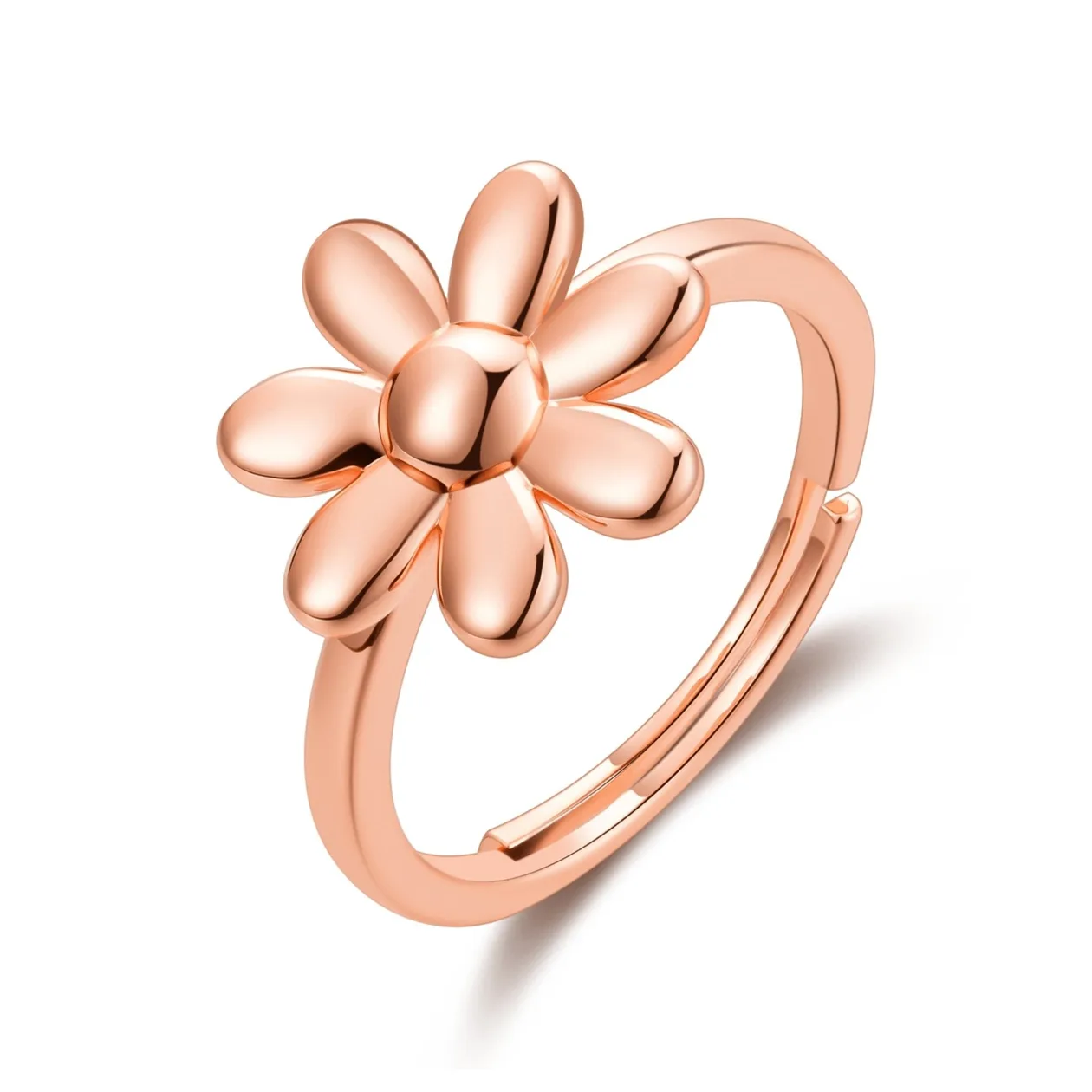 Rose Gold Plated Adjustable Daisy Ring: the shop's own photo