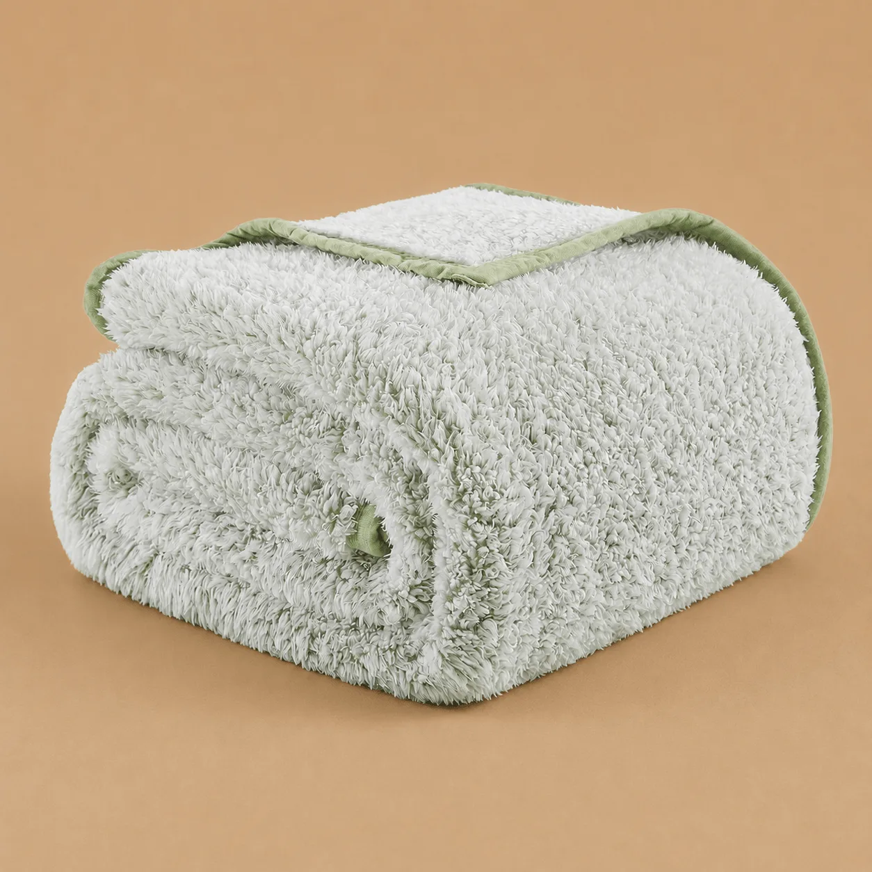 Fuzzy Fleece Throw - Sage Green: the shop's own photo