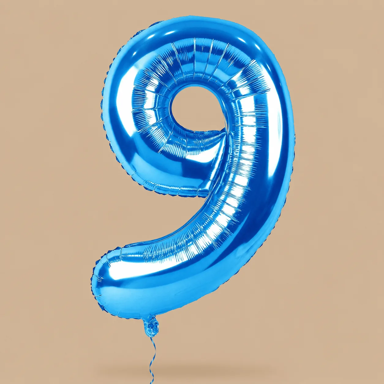 Blue Number 9 Foil Balloon: the shop's own photo