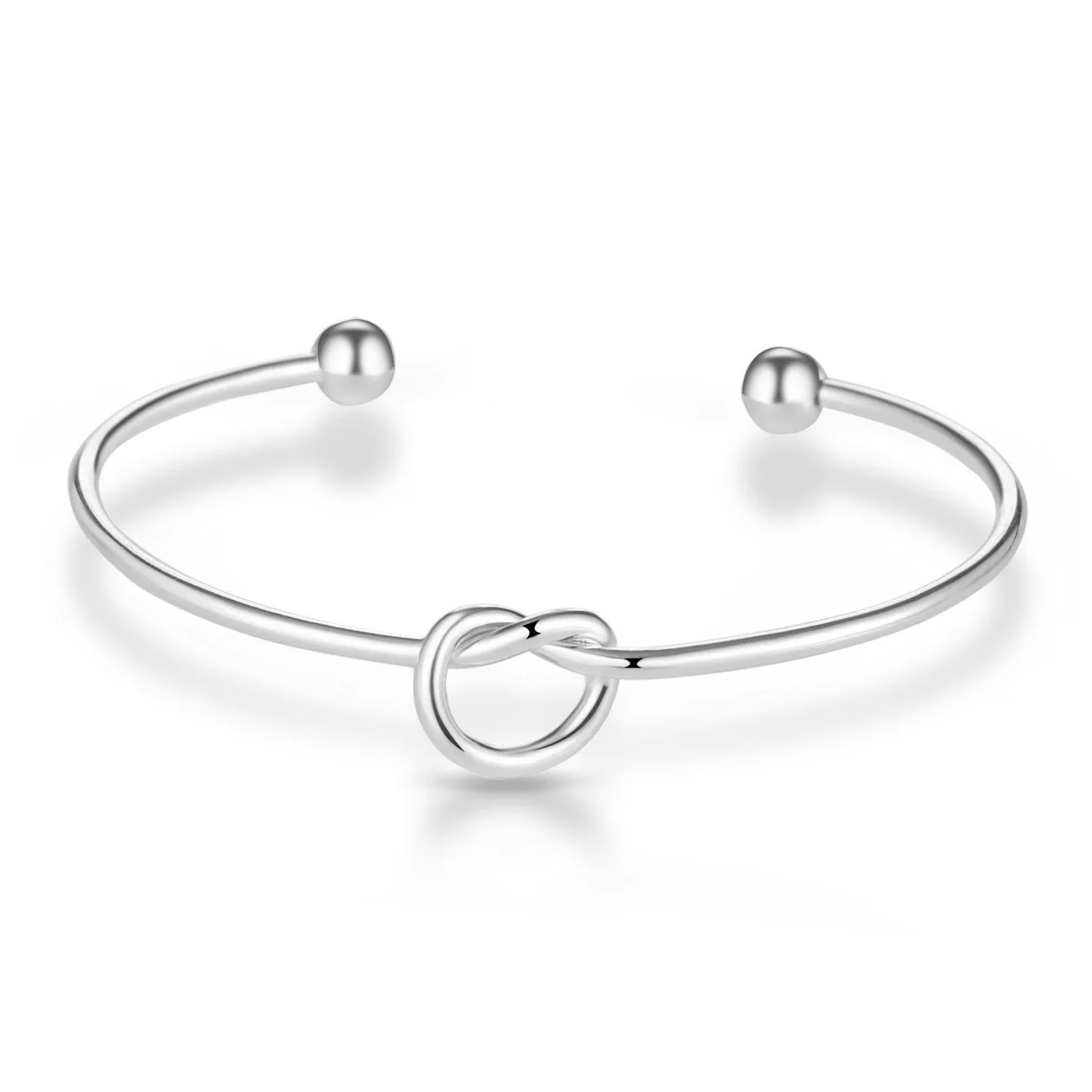 Silver Plated Love Knot Cuff Bangle: the shop's own photo