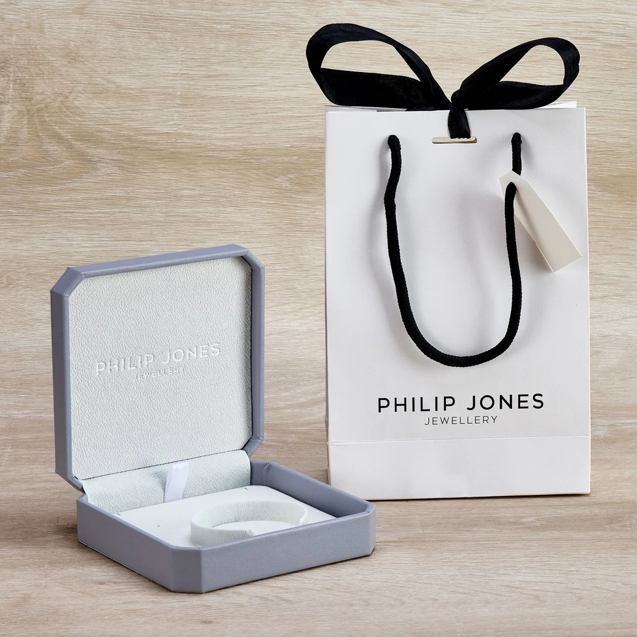 Philip Jones Gift Box, Bag & Polishing Cloth - 3pc Set Boxes: the shop's own photo