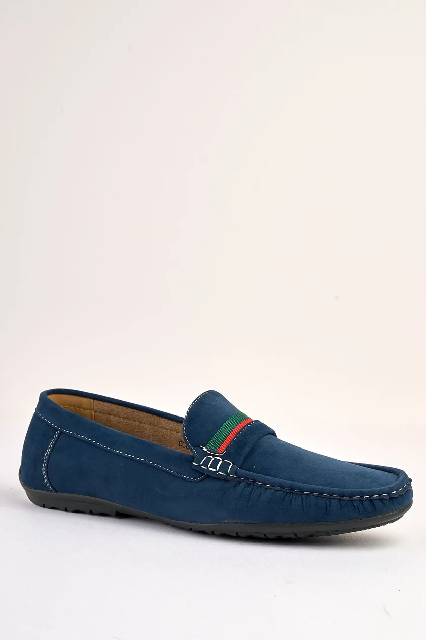 Azzurro Navy Suede Loafers: the shop's own photo