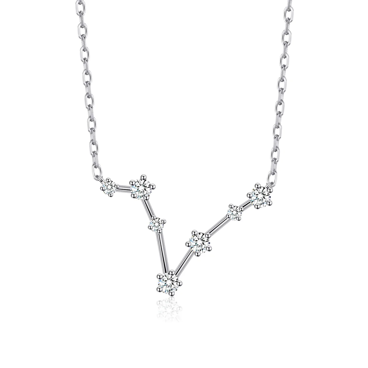 Pisces Star Sign Zodiac Constellation Necklace with Zircondia® Crystals: the shop's own photo
