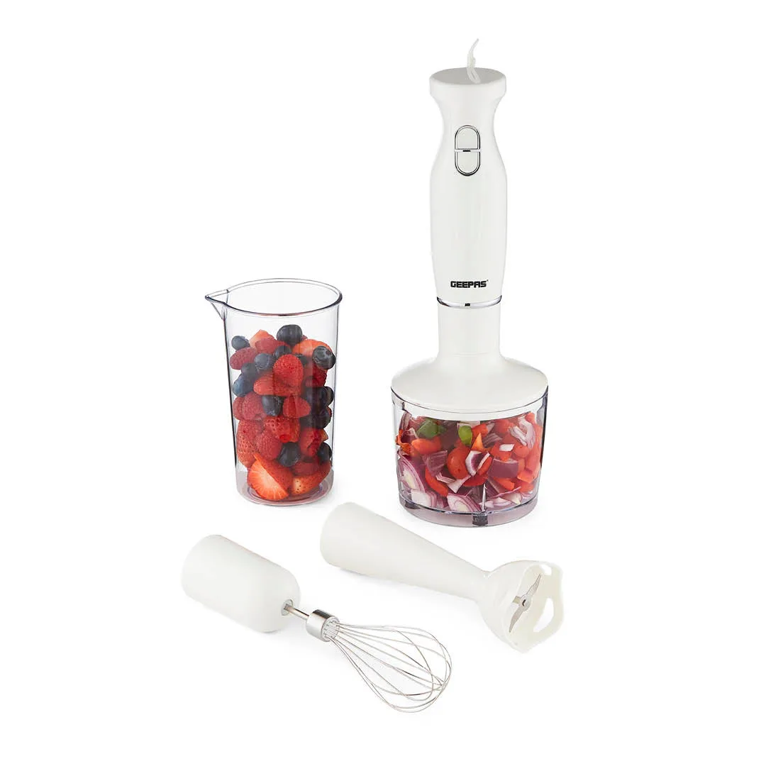 4-in-1 White Hand Blender With Electric Whisk, Chopper & 600ml Beaker: the shop's own photo