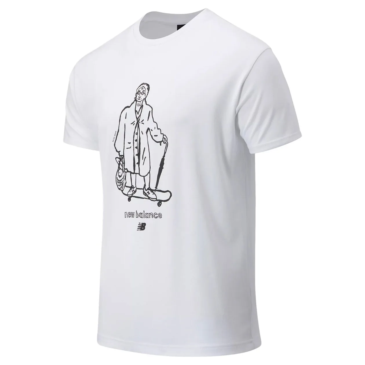 New Balance Athletics Graphic Skate T-Shirt - White | Size: XS: the shop's own photo