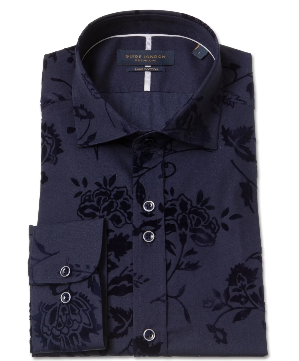 Navy Long Sleeve Cotton Shirt: the shop's own photo