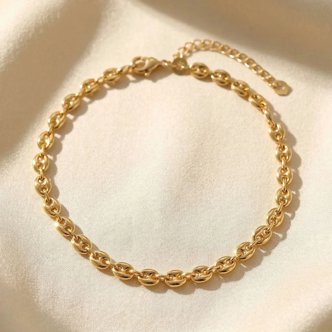 Coffee Bean Gold Plated Chain Bracelet Luxe: the shop's own photo