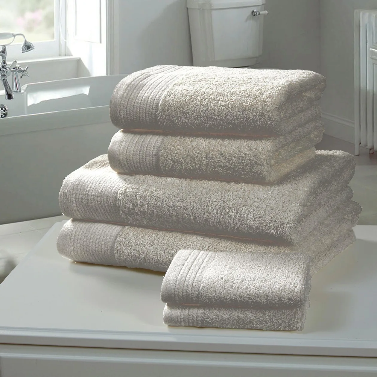 Chatsworth 100% Cotton Towels - Silver / 6pc Towel Bale: the shop's own photo