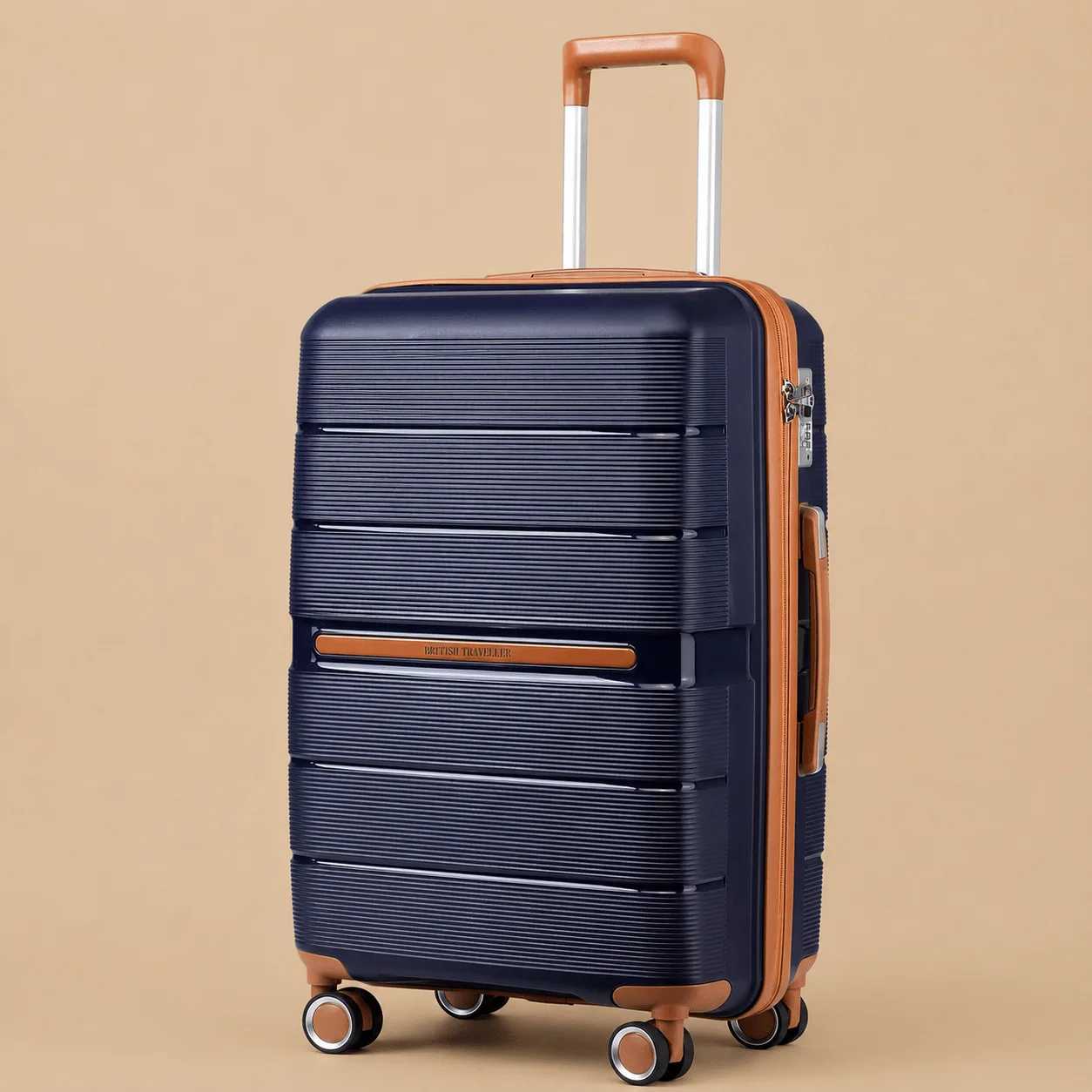 British Traveller Hard Shell Suitcase: the shop's own photo