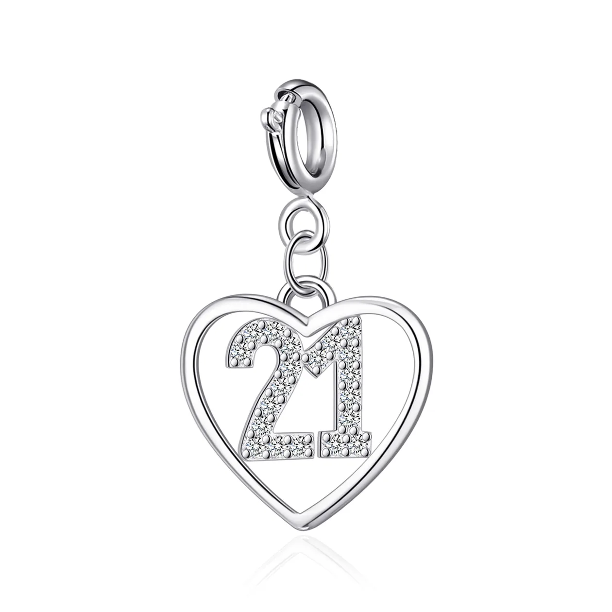 Clip on Family and Birthday Charms Created with Zircondia® Crystals - 21st: the shop's own photo