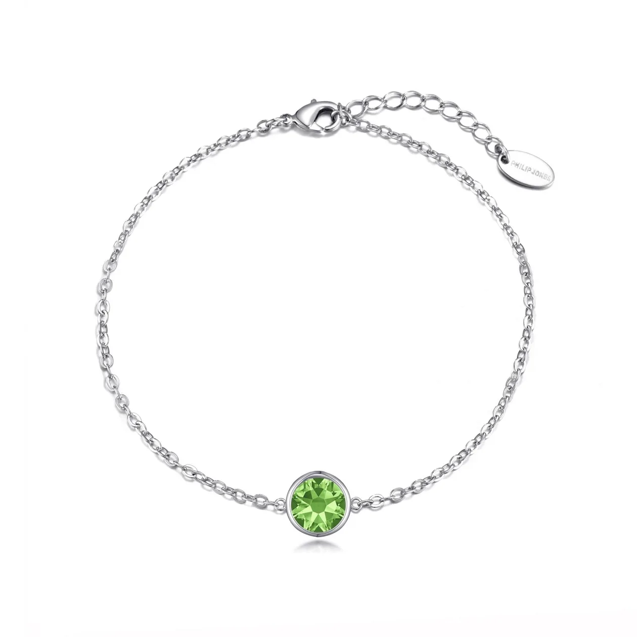Light Green Crystal Anklet Created with Zircondia® Crystals: the shop's own photo