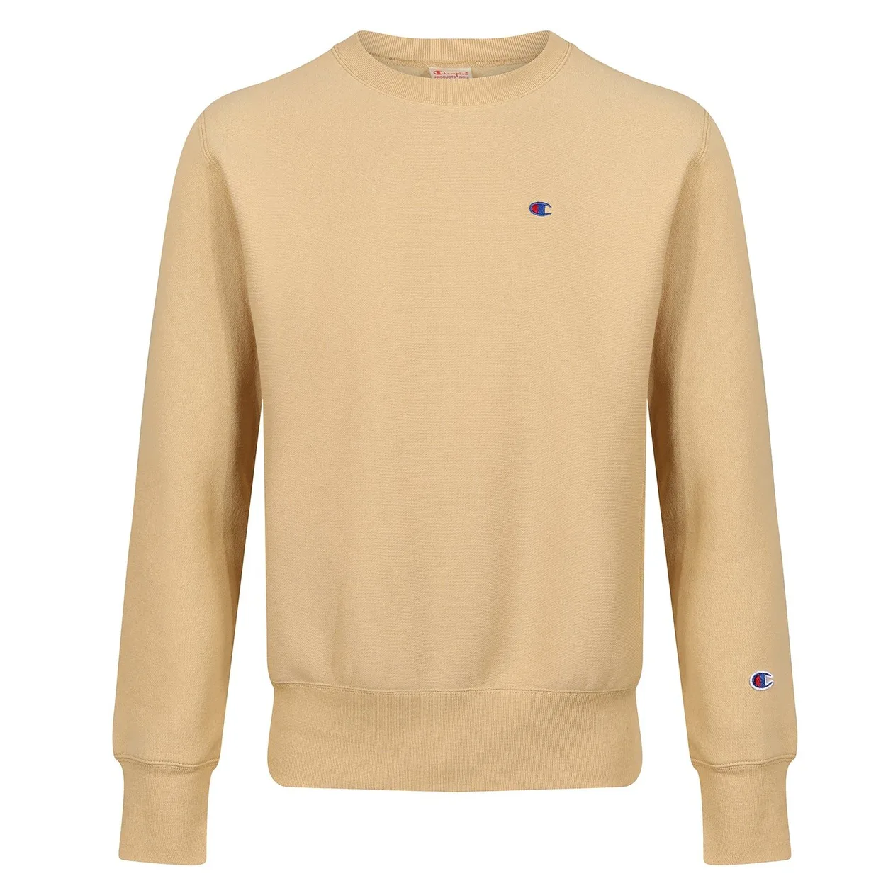 Champion Reverse Weave Classic Crew Sweatshirt - Beige | Size: L: the shop's own photo