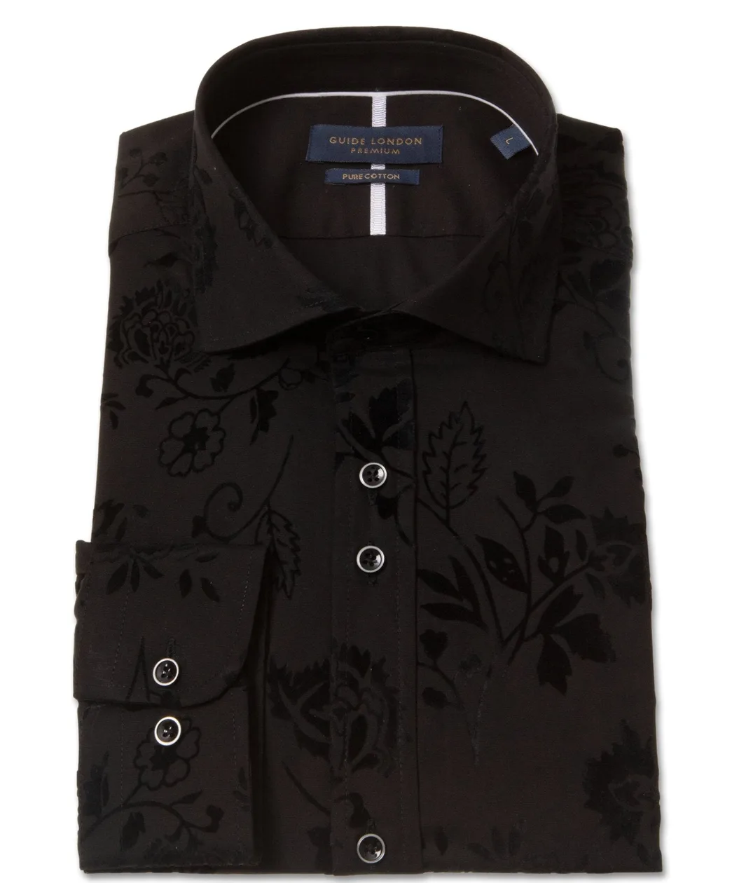 Black Flock Cotton Shirt: the shop's own photo