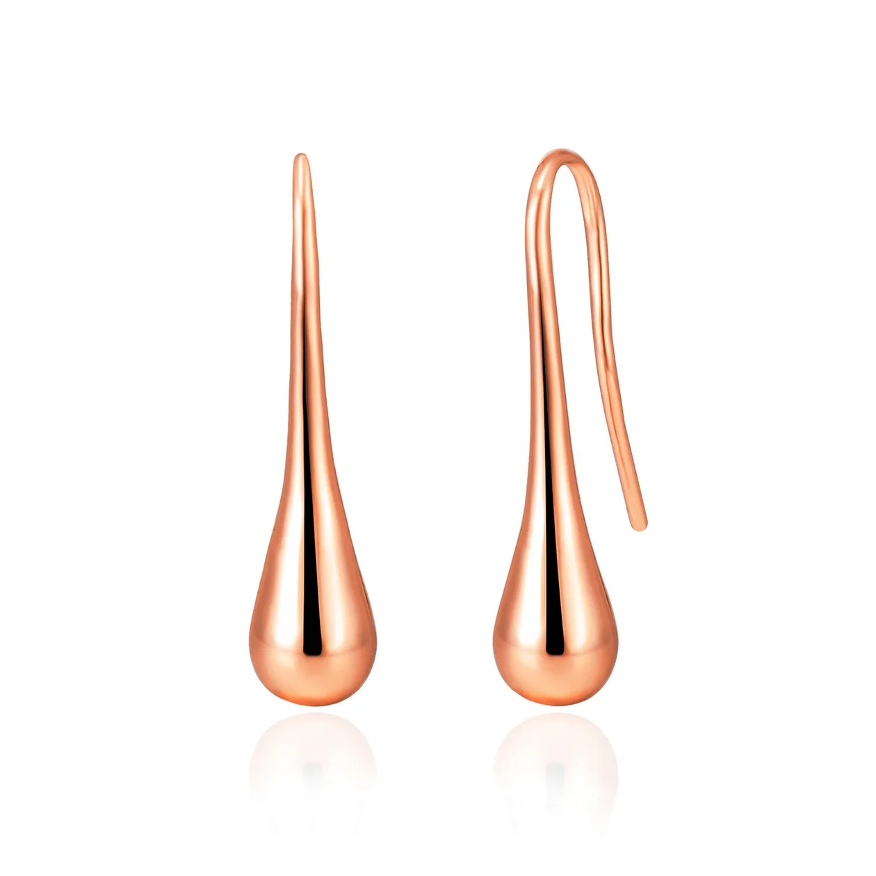 Rose Gold Plated Teardrop Earrings: the shop's own photo