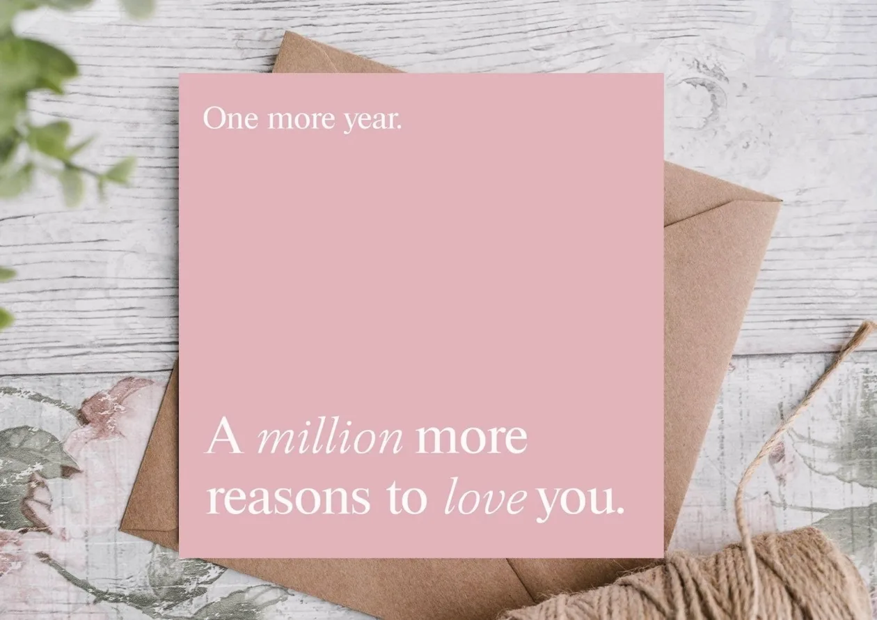 Anniversary Card: the shop's own photo