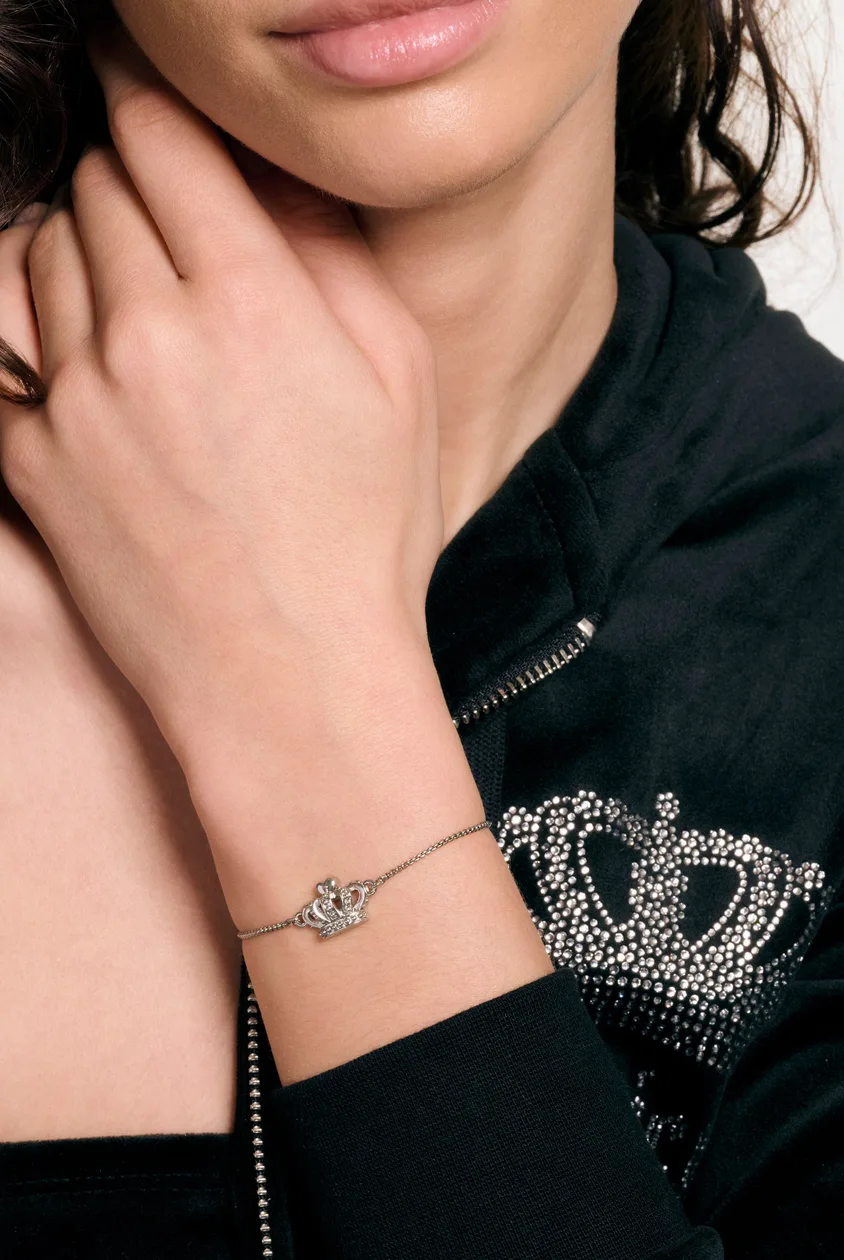 SILVER TONE STUD CROWN ADJUSTABLE BRACELET - ONE / Silver: the shop's own photo