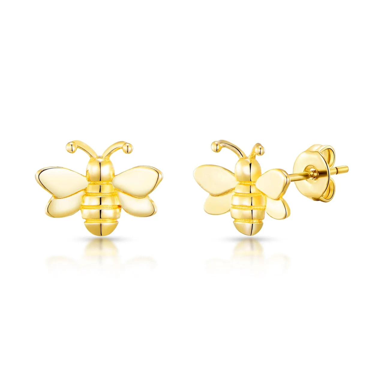 18k Gold Plated Bumble Bee Earrings: the shop's own photo