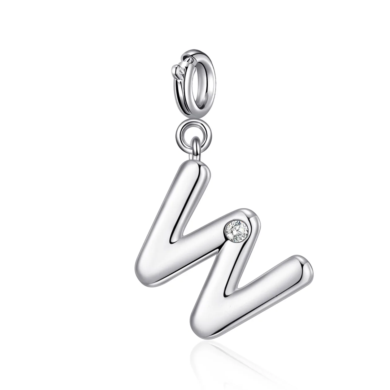 Clip On Initial Charms Letter A-Z Created with Zircondia® Crystals: the shop's own photo