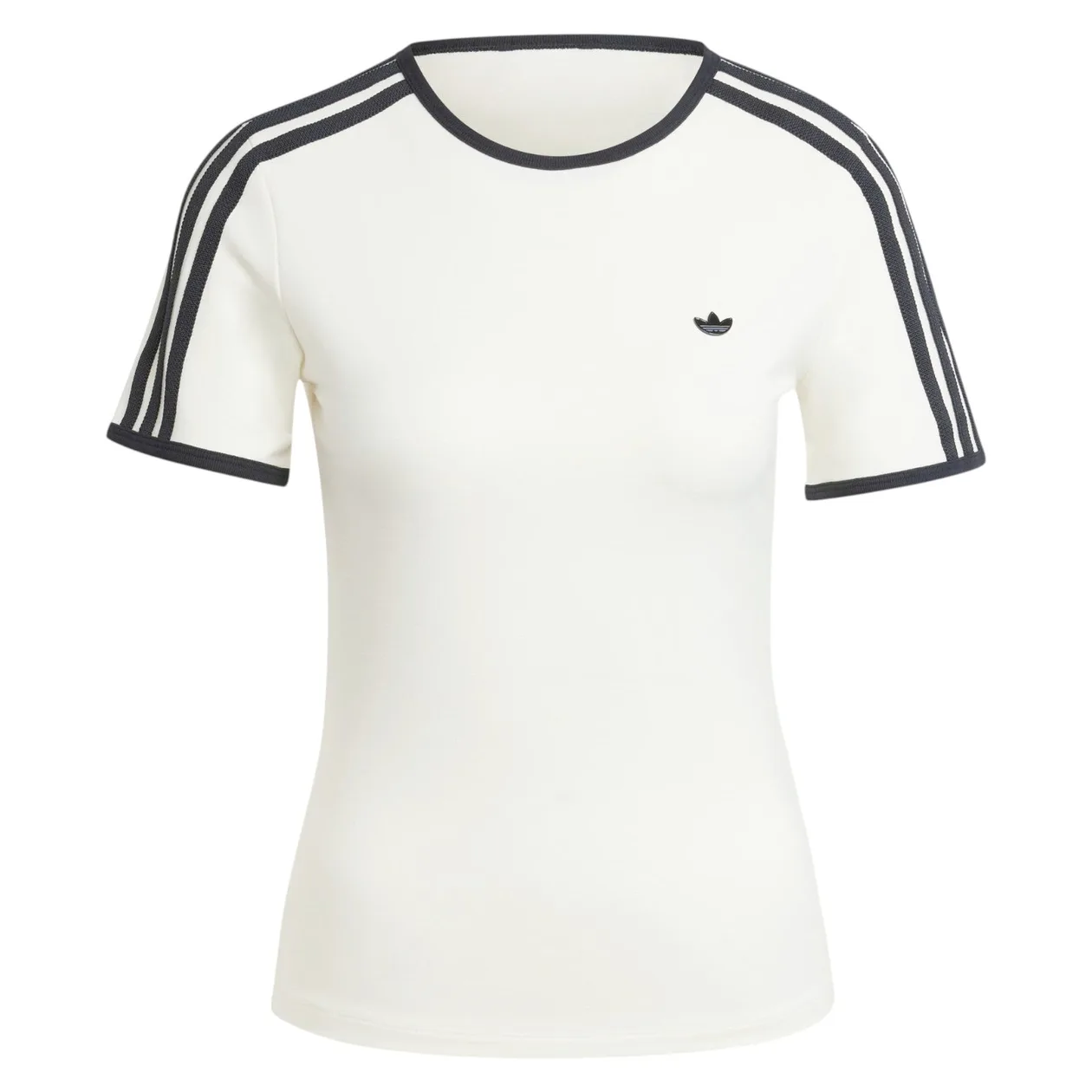 adidas Originals Women's Premium 3-Stripes Cali T-Shirt - Off White | Size: S: the shop's own photo