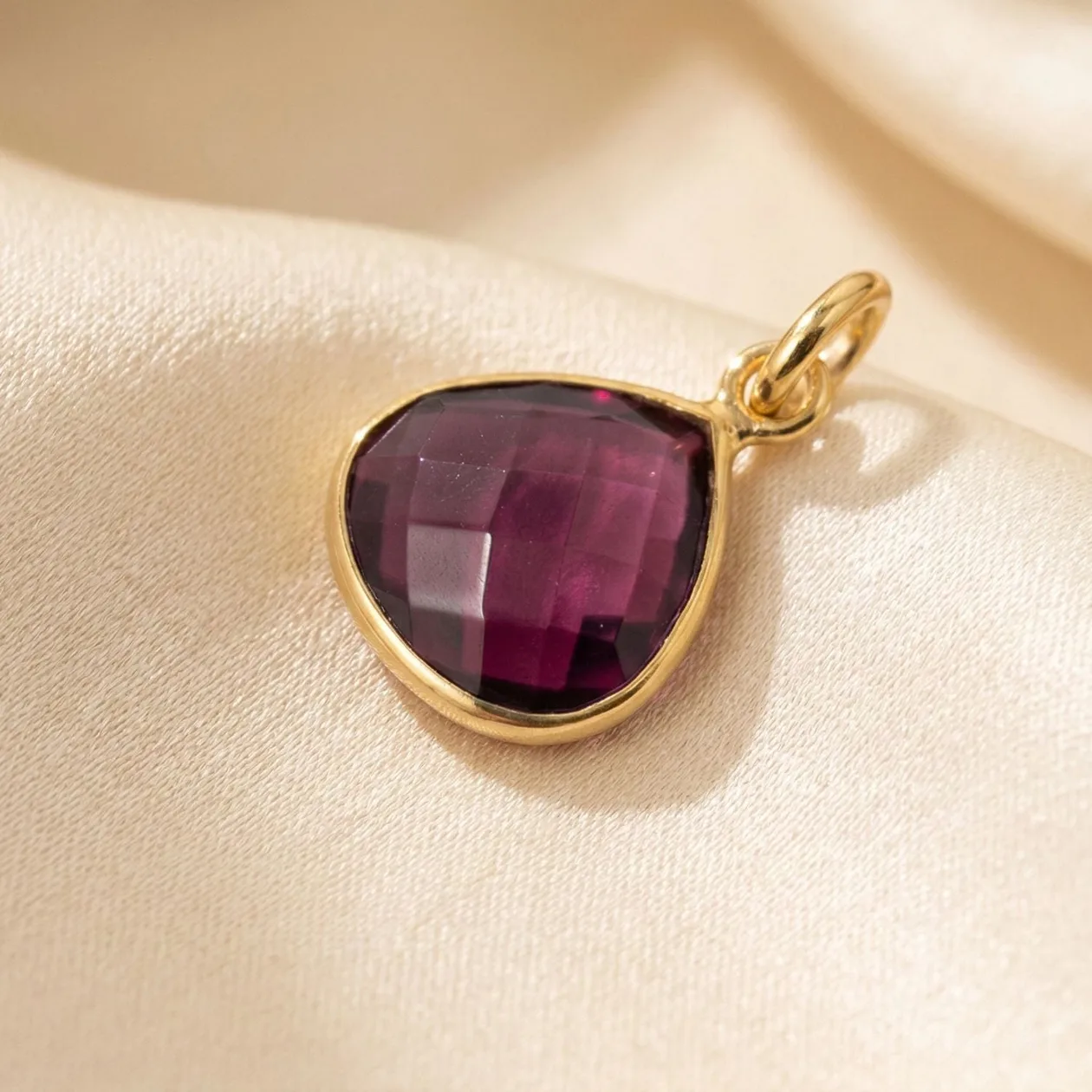 Pink Tourmaline October Birthstone Gold Vermeil Pendant: the shop's own photo