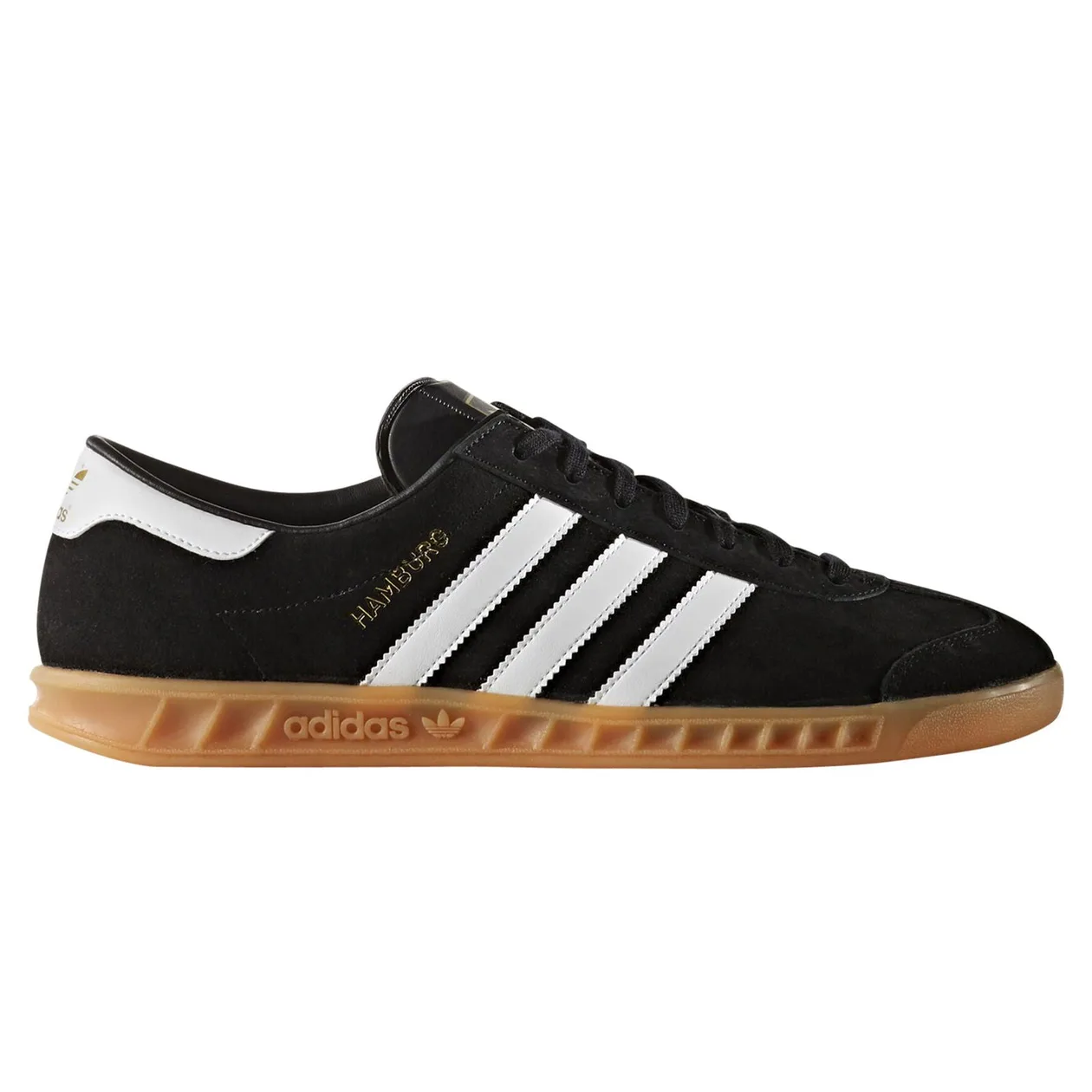 adidas Originals Hamburg Shoes - Black / White / Gum: the shop's own photo