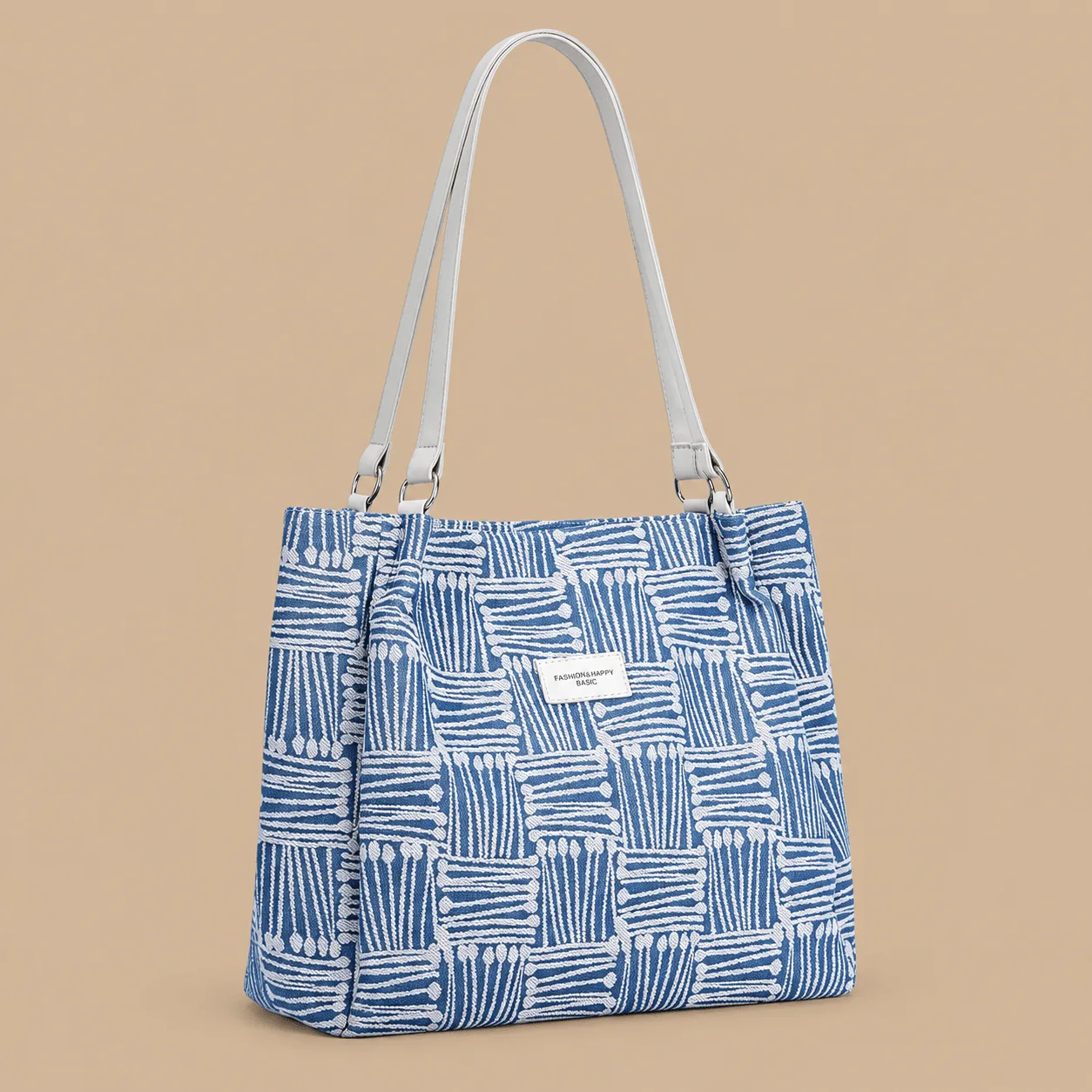 Blue Large Capacity Canvas Tote Bag: the shop's own photo