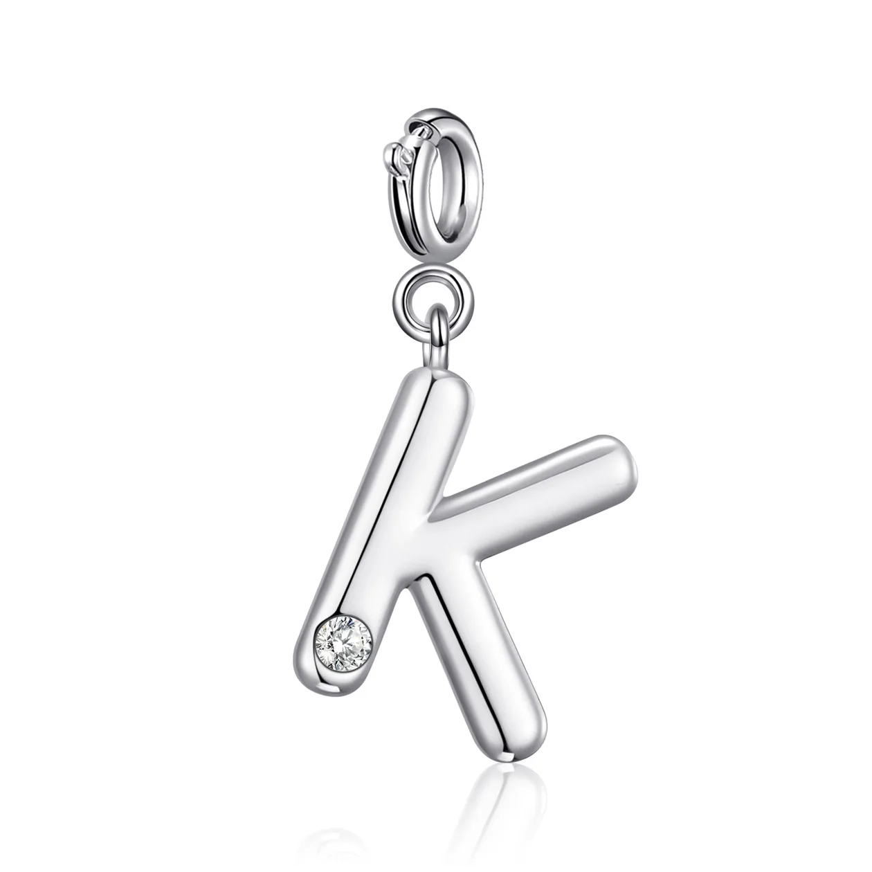 Clip On Initial Charms Letter A-Z Created with Zircondia® Crystals: the shop's own photo