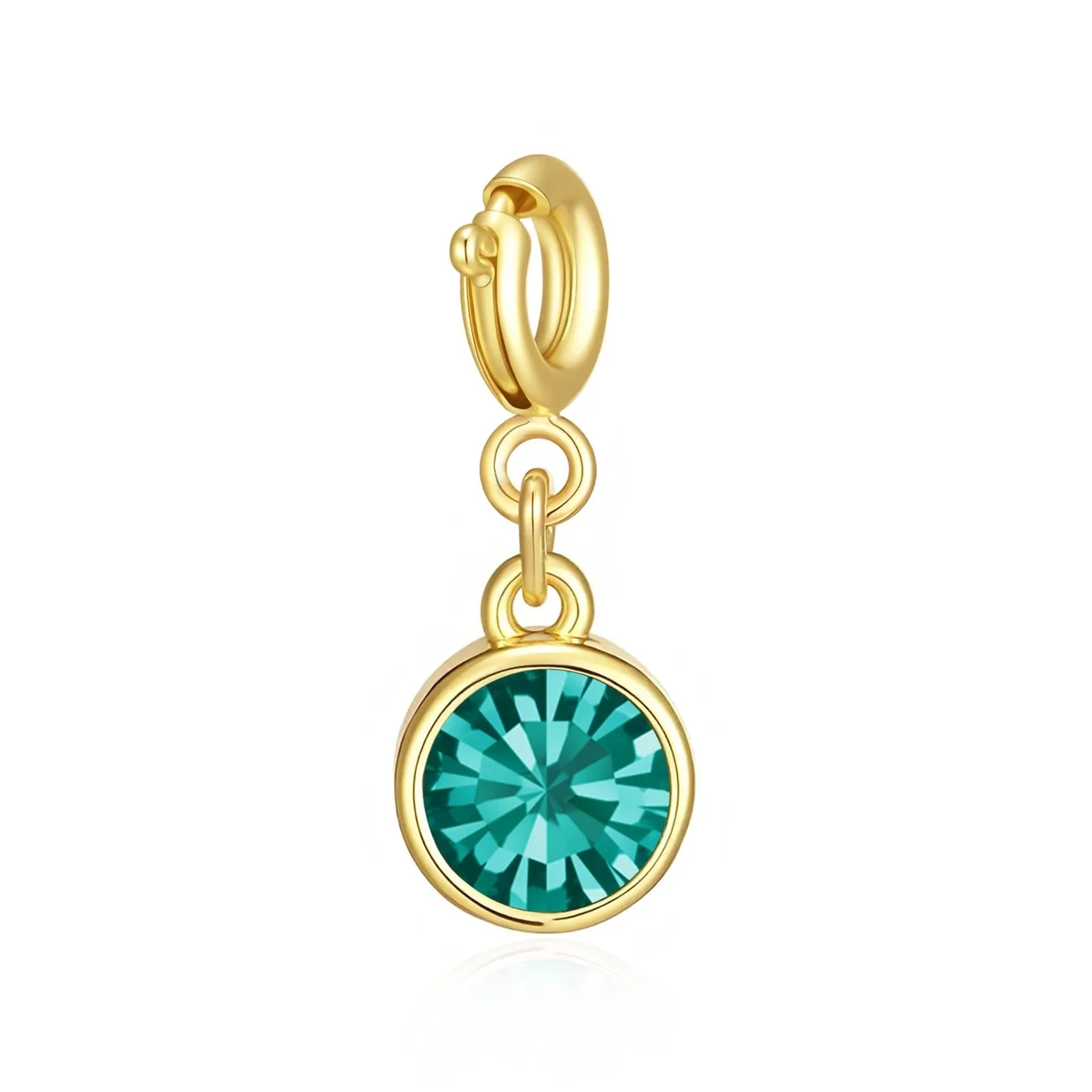 18k Gold Plated Clip on Birthstone Charms Created with Zircondia® Crystals - December: the shop's own photo