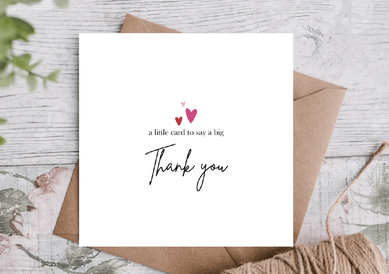 A Little Card to Say Thank You Greeting Card: the shop's own photo