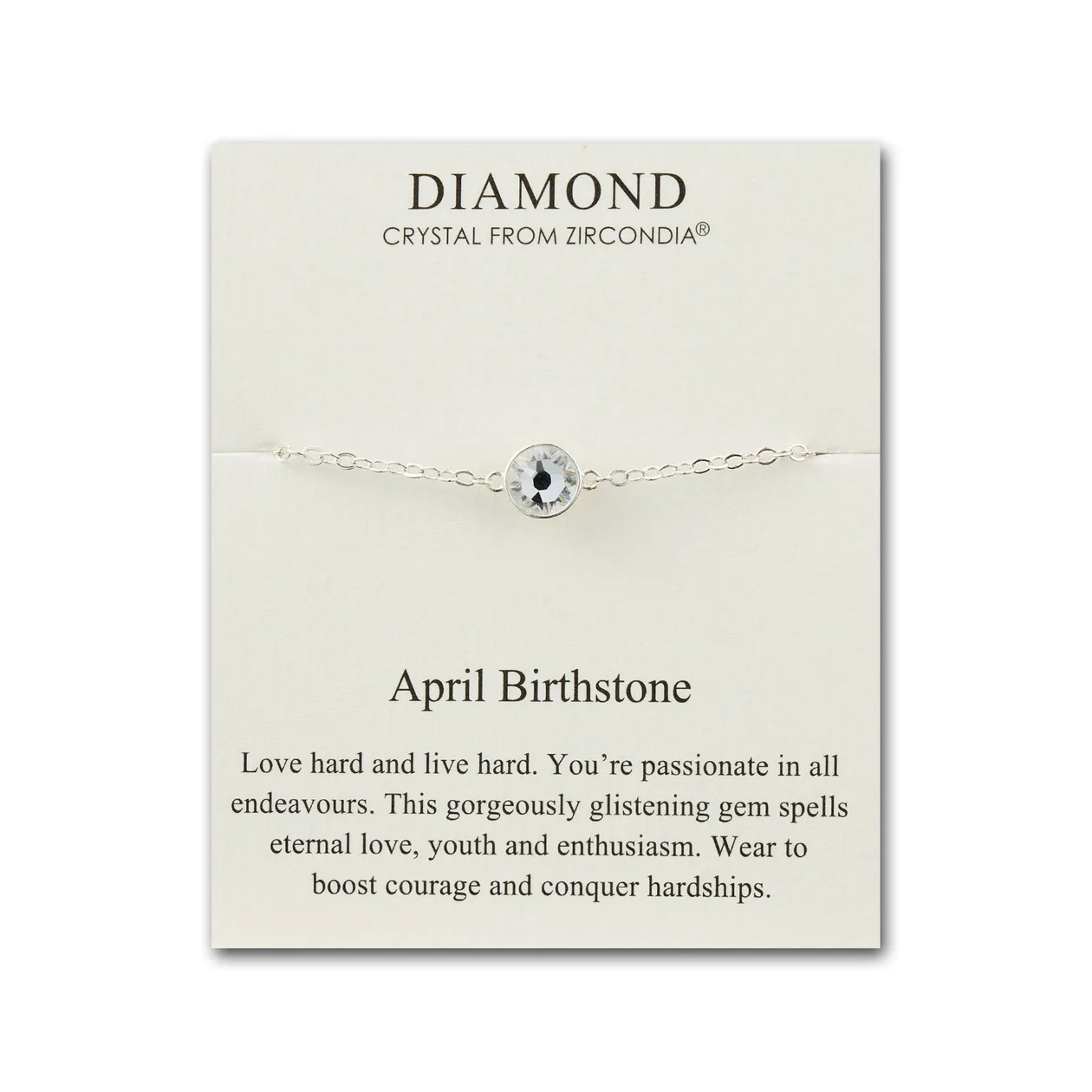 April (Diamond) Birthstone Anklet Created with Zircondia® Crystals: the shop's own photo