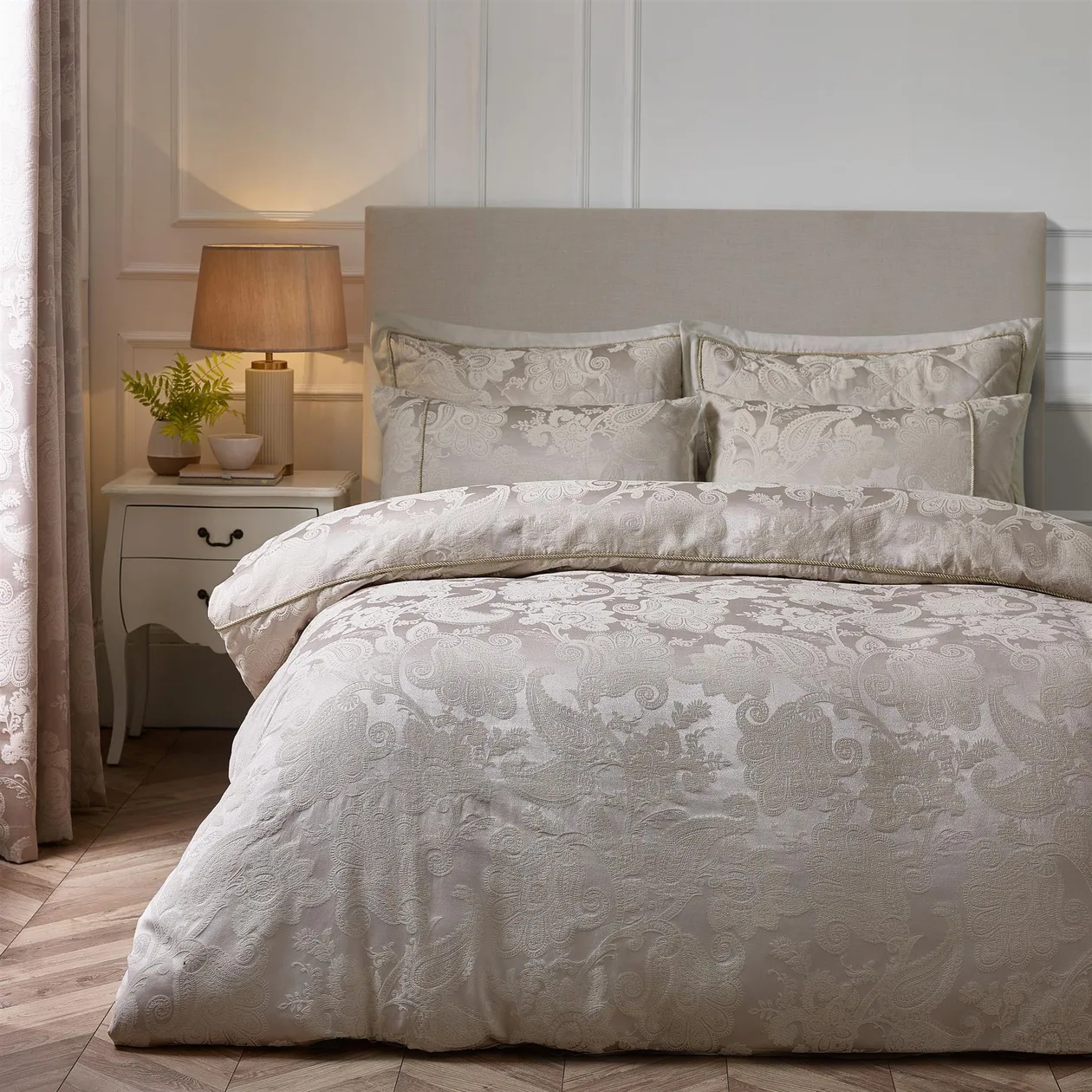 Catherine Lansfield Opulent Jacquard Duvet Cover Set - Double: the shop's own photo
