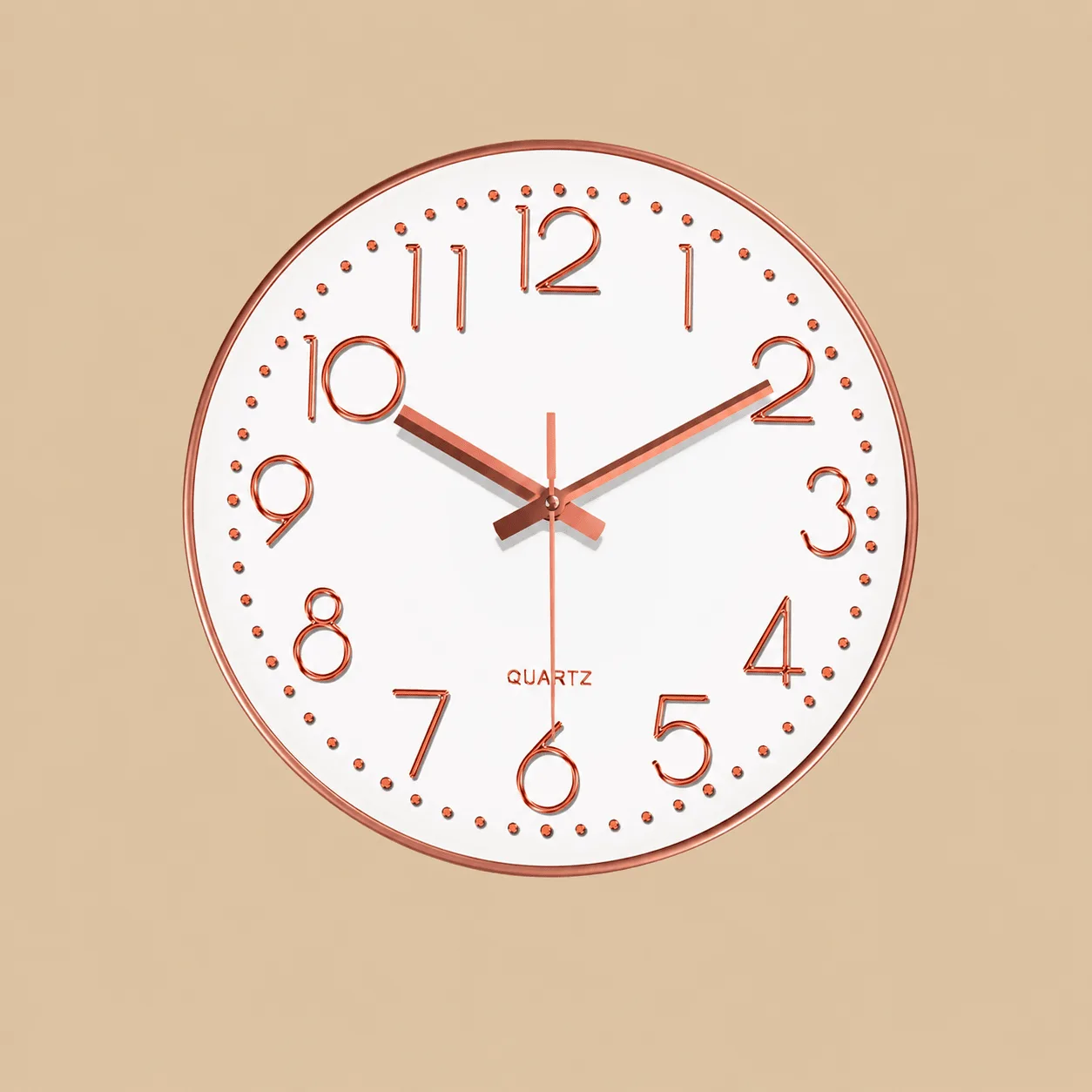 Rose Gold Silent Wall Clock: the shop's own photo