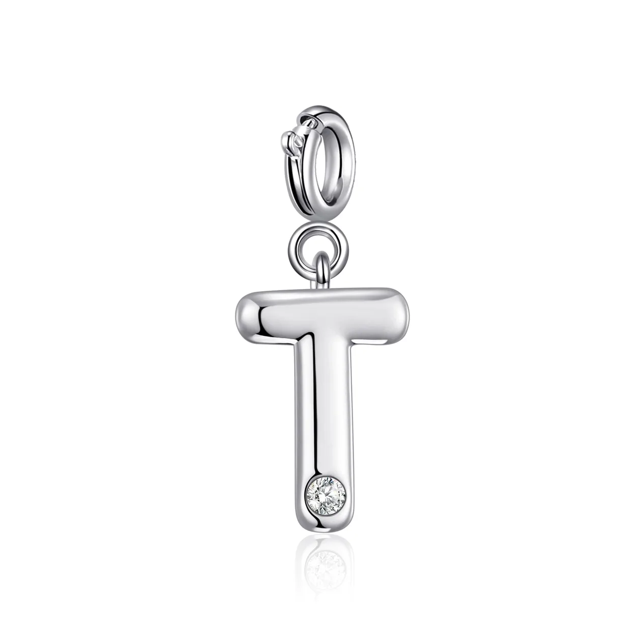 Clip On Initial Charms Letter A-Z Created with Zircondia® Crystals: the shop's own photo