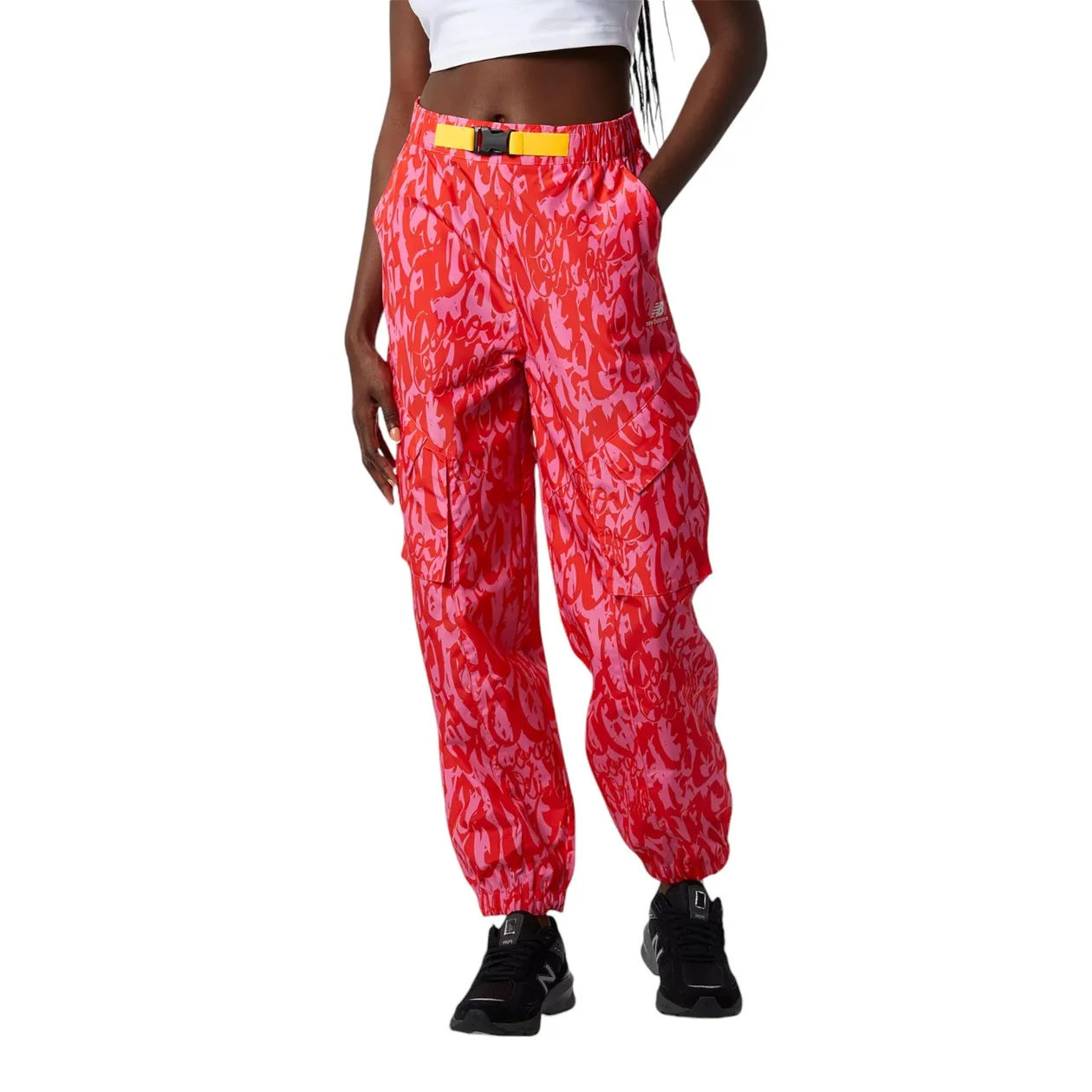 New Balance Womens NB Athletics Coco Gauff Printed 90s Joggers - Pink | Size: XS: the shop's own photo